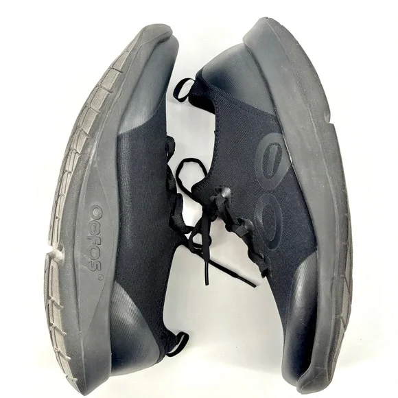 OOFOS OOmg Sport LS Low Black Recovery Sneakers Lace Up Athletic Men Size 14 - Picture 6 of 9